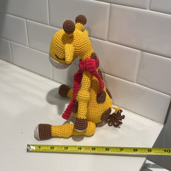 Handcrafted Sleepy Giraffe Amigurumi Crochet Stuffed Animal Toy Doll Figure 🦒 - Picture 13 of 13